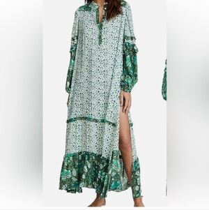 Floral Green Maxi Dress